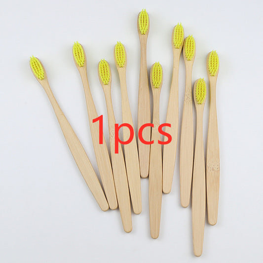 Bamboo toothbrush rainbow bamboo toothbrush colorful bamboo toothbrush environmental protection bamboo handle toothbrush