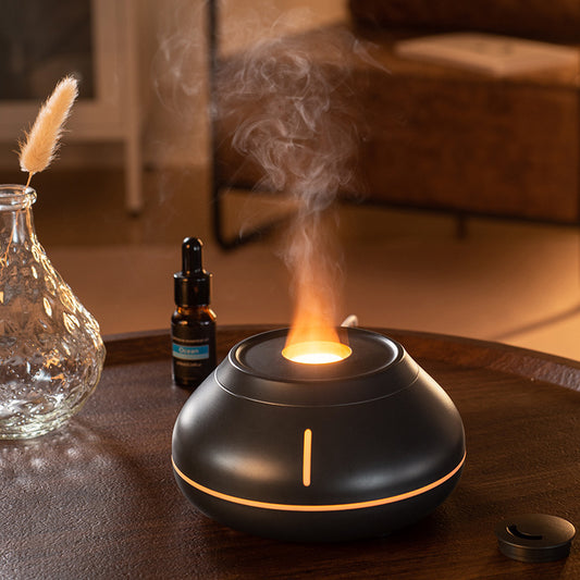 New Humidifier Colorful Simulation Flame Aroma Diffuser Desktop