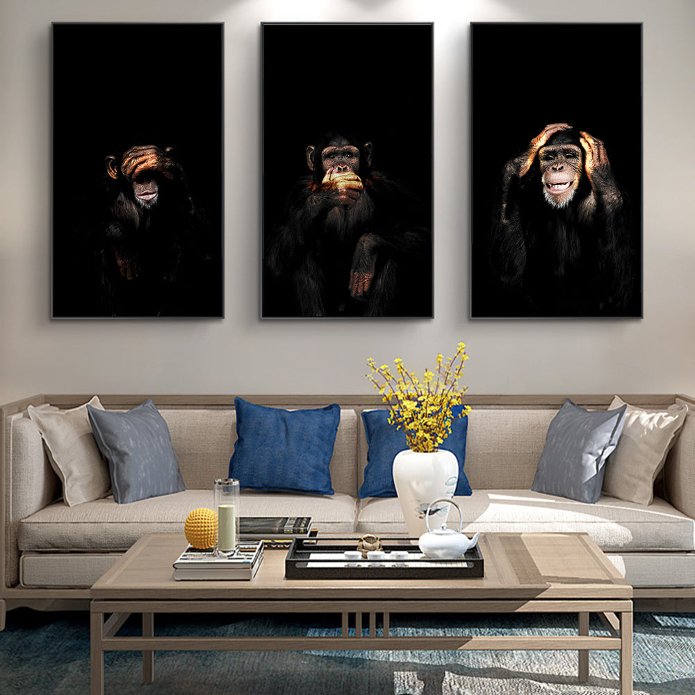 Abstract Monkey Wall Art Canvas