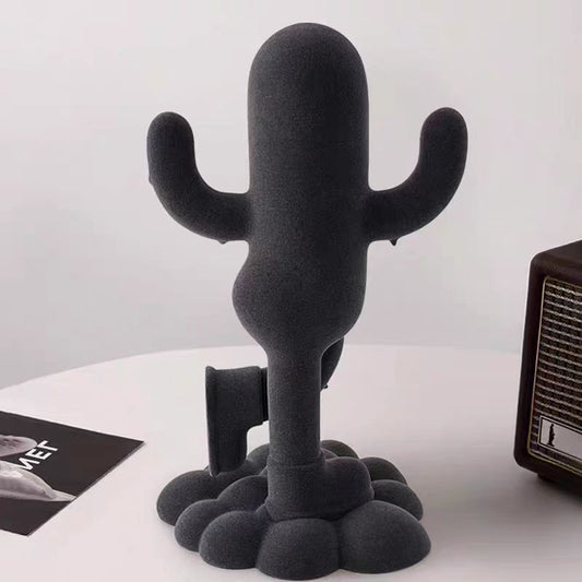 Funny Human-shaped Cactus Flocking Crafts Ornaments